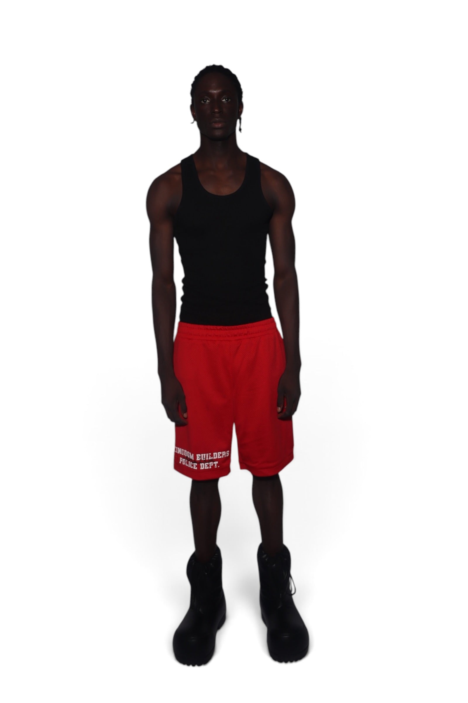 Red Mesh Shorts