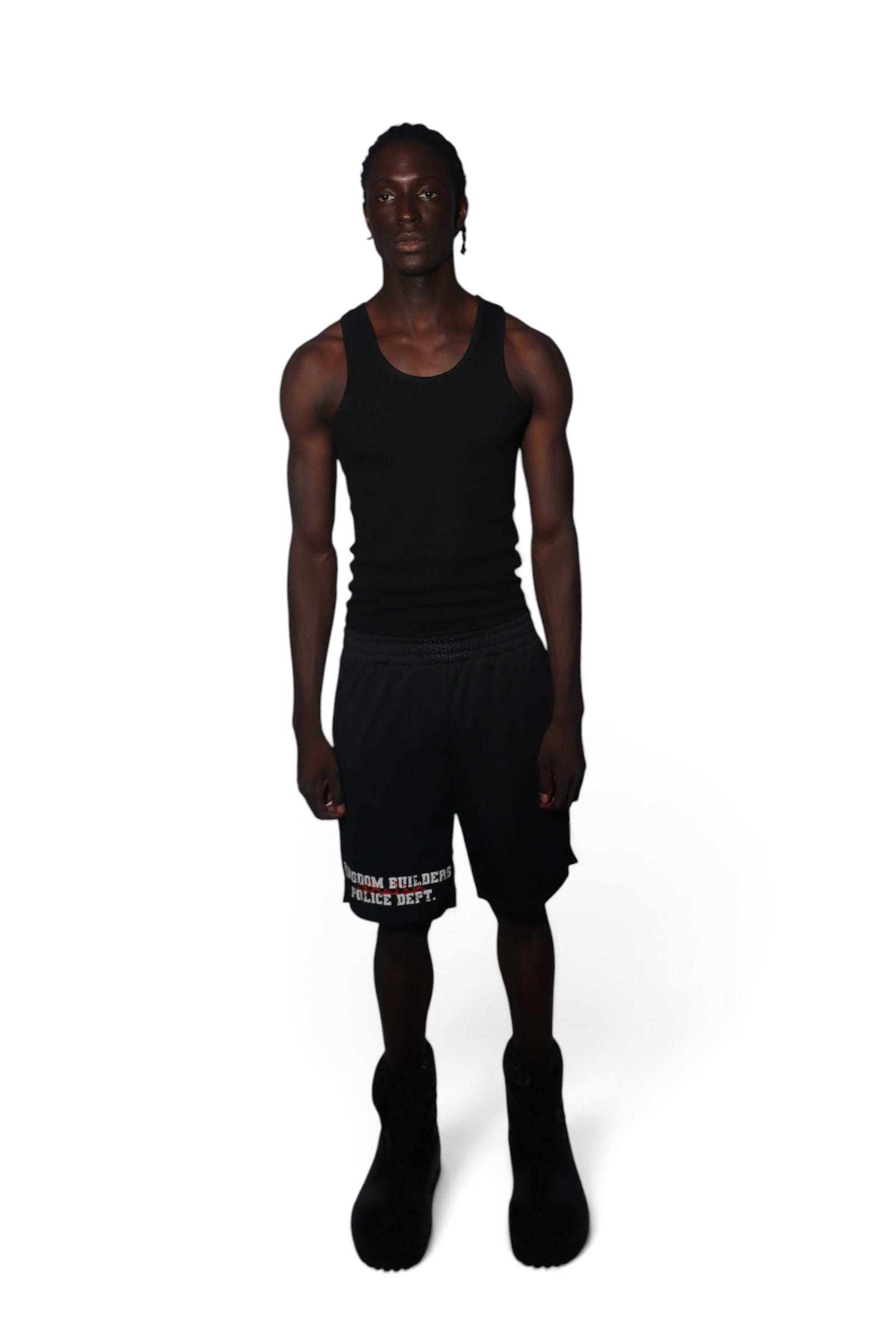 Black Mesh Shorts