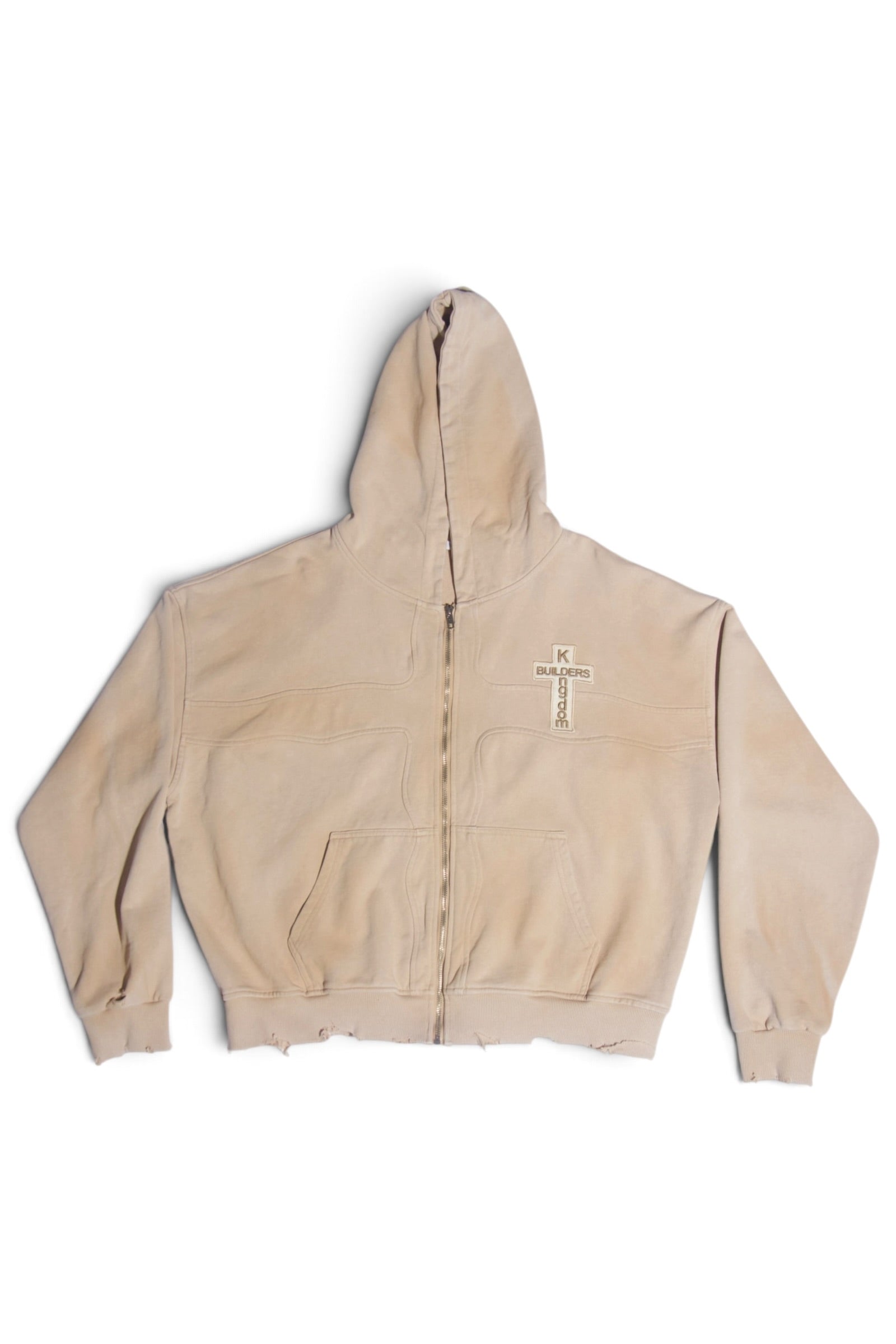 Cream Crossfade Zip Hoodie