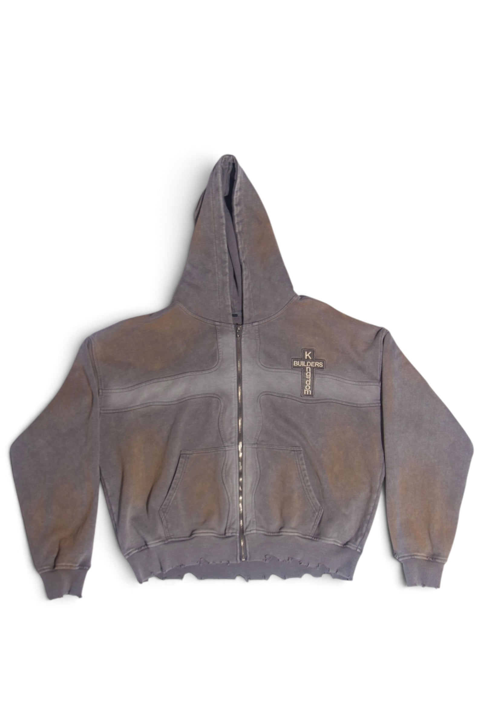 Grey Crossfade Zip Hoodie