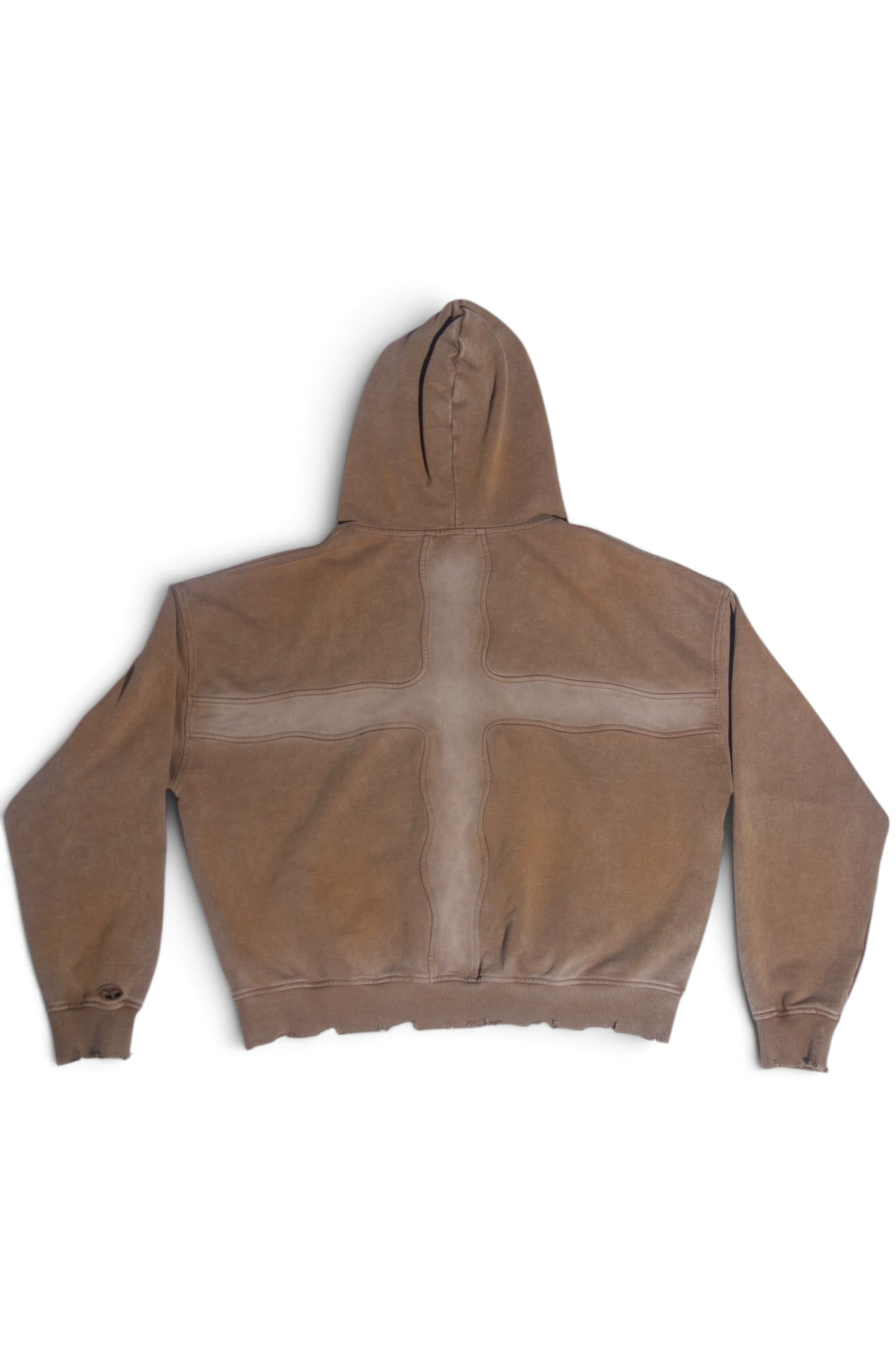 Brown Crossfade Zip Hoodie