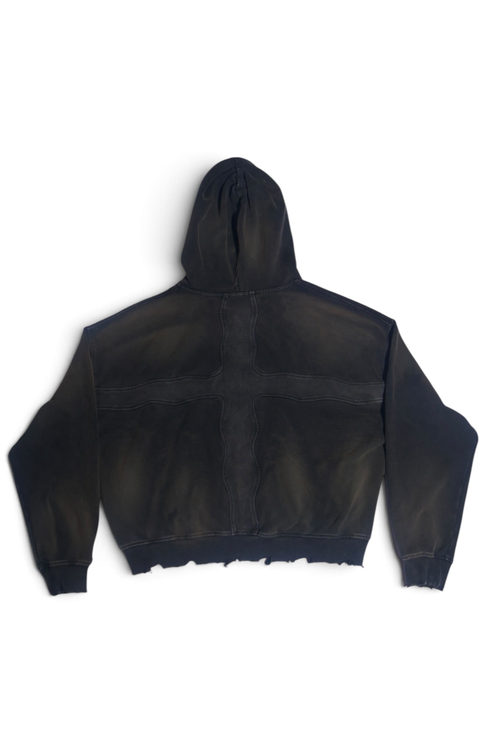 Black Crossfade Zip Hoodie