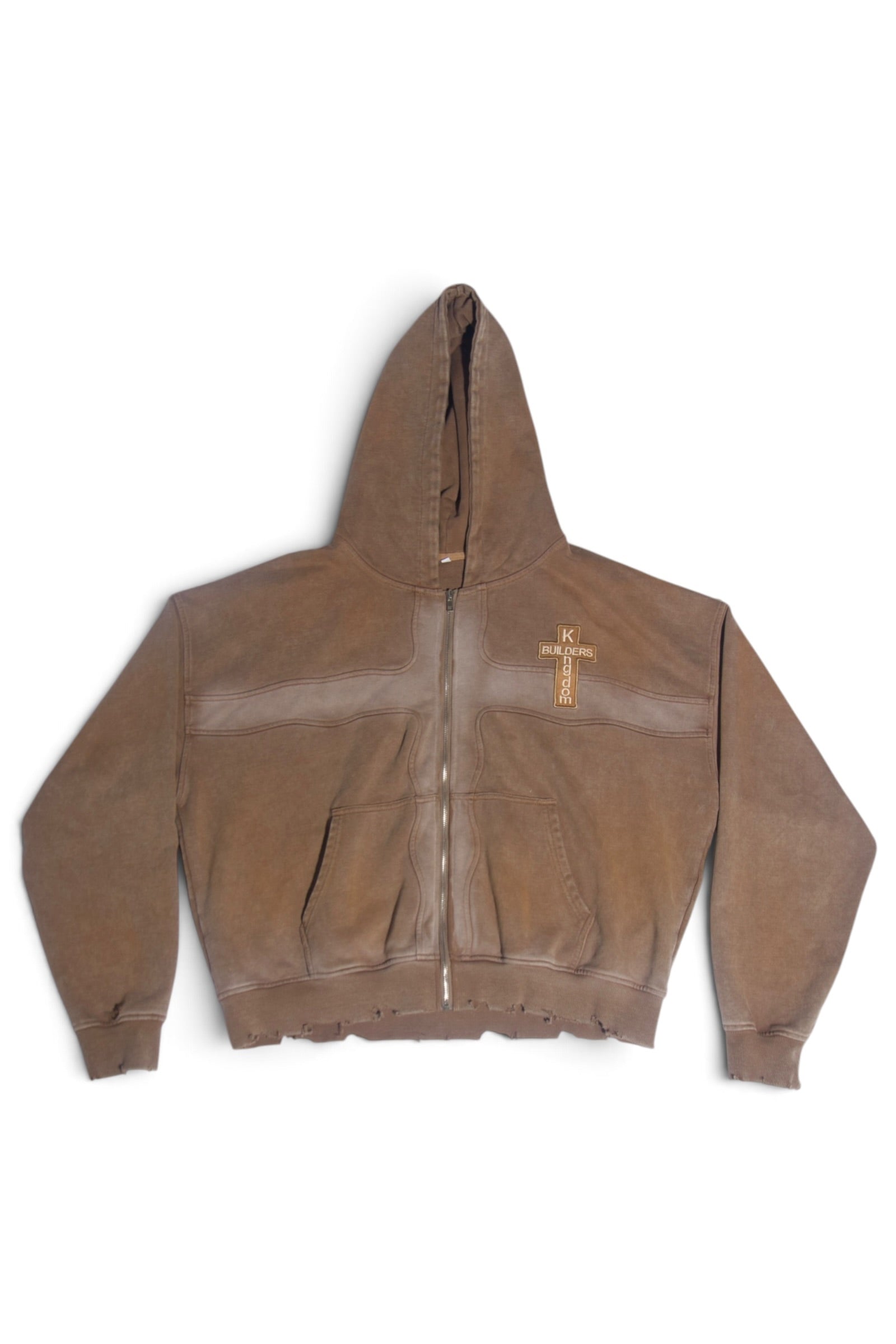 Brown Crossfade Zip Hoodie