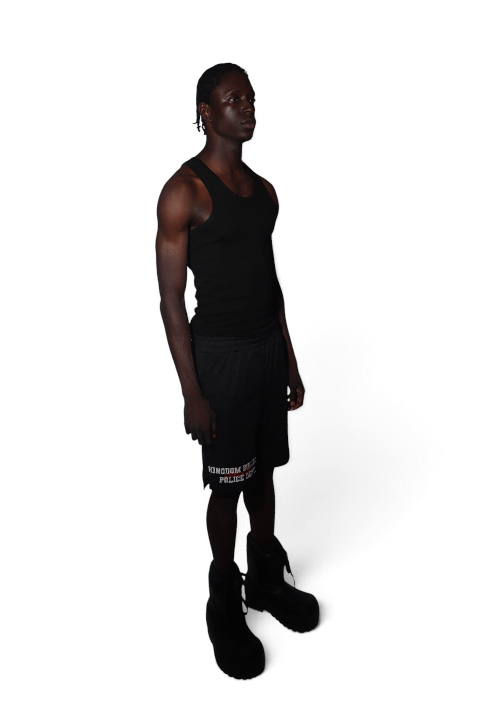 Black Mesh Shorts