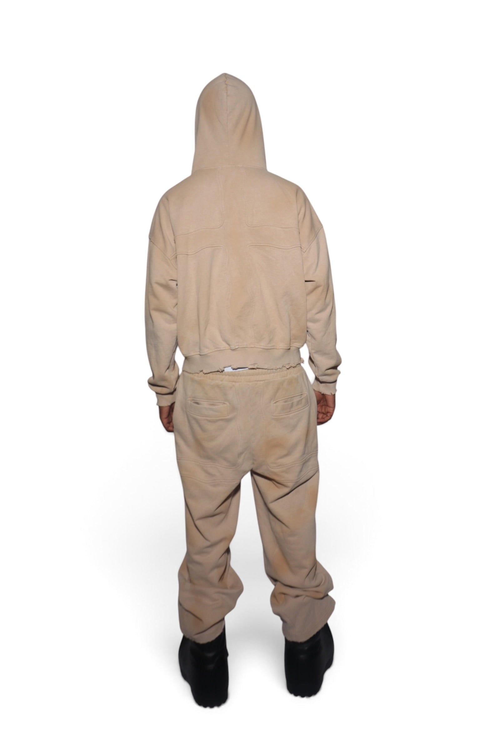 Cream Crossfade Zip Hoodie