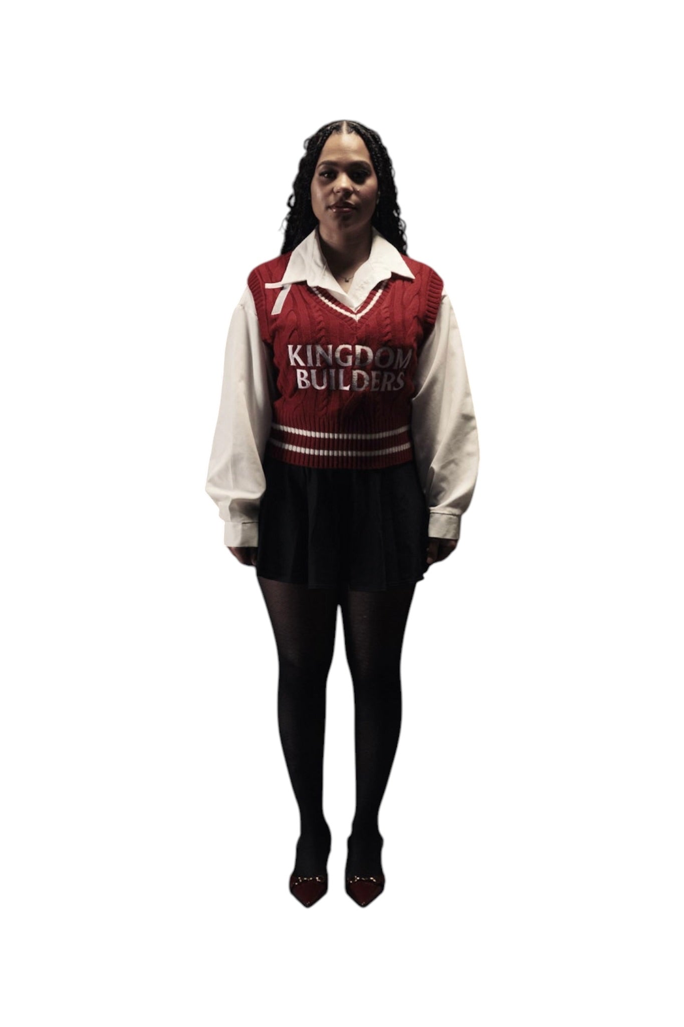 Red Cable Knit Vest