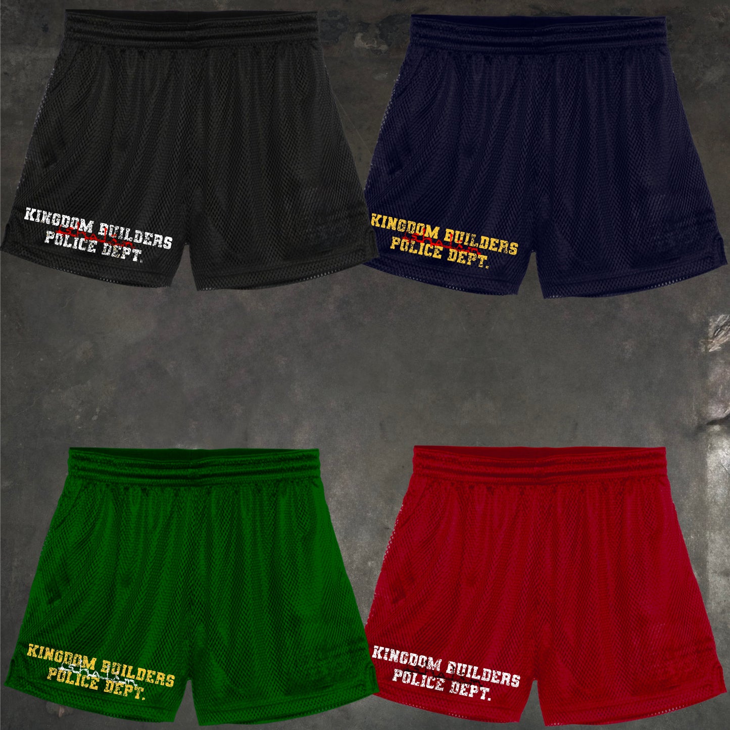 Kingdom Police Dept. Mesh Shorts